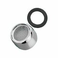 American Imaginations 0.859 in. Round Chrome-Black Faucet Aerator in Rubber- Stainless Steel AI-38110